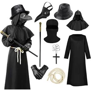 Raveparty medico della peste costume, costume medico della peste, maschera Steampunk per Halloween, Cosplay e gioco di ruolo per adulti