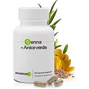 Anastore LASSATIVO NATURALE * Estratto di foglie di SENNA e di frutta di ANICE VERDE* Favorisce il transito intestinale * 60 capsule * 100% soddisfatti o RIMBORSATI * Fabbricato in FRANCIA