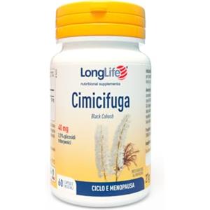 LongLife® Cimicifuga | Integratore di cimicifuga titolata 2,5% glicosidi triterpenici | Benessere in menopausa | Funzione articolare | 1 mese di trattamento | Vegano e senza glutine