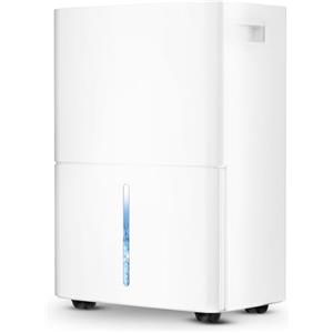 Macchiatto Deumidificatore Casa Muffa 16L/giorno, Degelo Automatico, Desumidificazione Automatica, Valore di Umidità Impostabile, Desumidificatore Compressore Portatile, Controllo Touch, Minuterio 1-24H