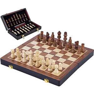 Engelhart - 150203 - Set di Scacchi in Legno Pieghevole 30x30 cm