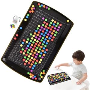 Generico Scacchiera Intellettuale - Doppio Duello, 240 Palle Gioco Intellettuale Di Scacchi Da Tavolo Palla Arcobaleno, Gioco Di Eliminazione Palla Arcobaleno, Giochi Di Strategia Di Abbinamento Da Tavolo