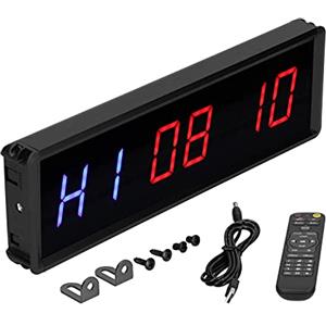 CCYLEZ Cronometro da Palestra con Timer a Intervalli a LED con Telecomando per Allenamento Fitness a Casa 10,6 X 3,5 X 1,2 Pollici