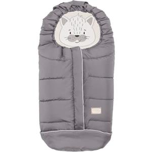 Nuvita Moovo by Nuvita 9605 Junior Cuccioli | Sacco Universale per Passeggino con Animaletti | Perfetto per Bambini da 6 a 36 Mesi (100 cm) | Resistente al Freddo fino a -13°C | Grigio Chiaro