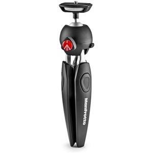 Manfrotto MTPIXIEVO-BK Treppiedi da Tavolo a 2 Sezioni, per Fotocamere Compatte, Mirrorless, ALluminio, Nero
