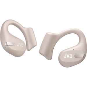 JVC NEarphones HA-NP50T-C, auricolari True Wireless, design a orecchio aperto, riduzione attiva del rumore, multi-punto, IPX4, muting microfono, 38 ore di autonomia, BT 5.3, beige sabbia