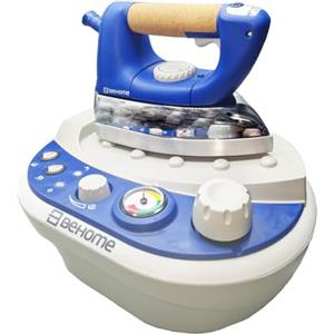BEHOME Ferro da stiro a Vapore continuo con caldaia 2200W, Serbatoio 1L, Manometro per monitorare il Vapore, 3 bar, silenzioso, adatto a tessuti delicati, Brocca integrata e manico anti-scottatura