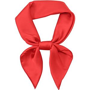 RIIQIICHY Sciarpa Seta Donna Foulard Capelli Bandana Estivo Donna Rosso 70 cm