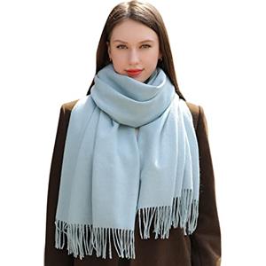 MASADA sciarpa invernale donna calda e morbida - Azzurro