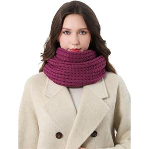 DonDon sciarpa Donna invernale scaldacollo sciarpa di lana Sciarpa lavorata a maglia - Bacca