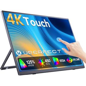 UPERFECT 15,6 Pollici 4K Touchscreen Monitor Portatile, UHD 3840x2160