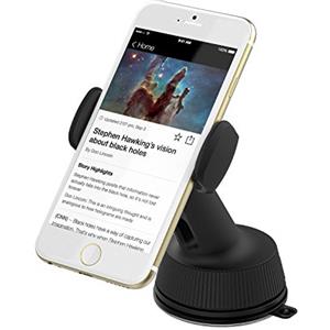 SABRENT Porta Cellulare Universale da Finestra/Cruscotto Auto per la Maggior Parte degli Smartphone [Nero] (CM-SPHB)