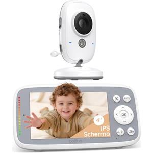 Boifun Baby Monitor Video e Audio, Schermo IPS 4