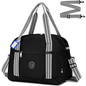 BAGZY Borsa 40x30x20 Vueling Borsone da Cabina 25L Bagaglio a Mano 40x20x30 cm Wizzair Impermeabile Borsas da Viaggio Pieghevole Nylon Borsa Aereo per Weekend Parto Ospedale Ginnastica Sportiva Nero