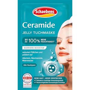 Schaebens Maschera in ceramica gelatina - Barriera Booster per pelli esigenti, riduce le rughe, assorbe e idrata fino al 100% in più, con allantoina, niacinamide e acqua di mare