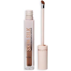 Revolution Skincare London Revolution, Skin Silk Radiant Serum Illuminante Contorno Occhi, Idrata e Leviga con Acido Ialuronico e Squalano, Vegan & Cruelty-Free, Dark Orange, 4ml
