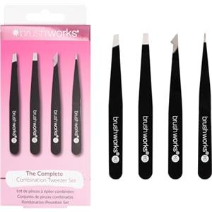 Brushworks HD Set di 4 Pinzette, Nero