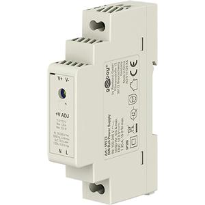 Goobay 59573 - Alimentatore di rete a binario 12 V, trasformatore ideale per il funzionamento di sistemi di sorveglianza e accesso/trasformatore campanello 12 V, citofono/campanello DIN Rail 1,25 A e