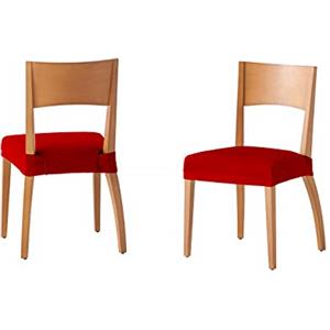 Martina Home Tunez Pack 2 unità di copridisedia per sedie colore Rosso, Confezione 2 posti