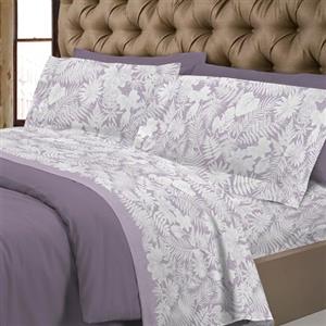 PENSIERI DELICATI Completo Letto Matrimoniale, Flanella 100% Cotone Caldo e Morbido, 2 Piazze 180x200cm, Include Lenzuolo Sotto, Sopra e 2 Federe, Made in Italy, Clorofilla Rosa