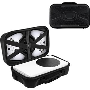 Mcbazel Custodia rigida per Xbox Series S, custodia da viaggio per console Xbox Series S controller wireless e accessori da gioco - nero, Nero , Custodia da viaggio