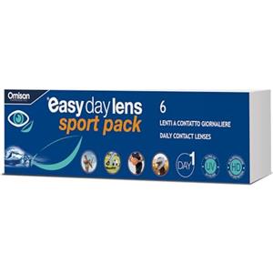 Easy Day Lens Sport Pack, 6 Lenti A Contatto monouso Giornaliere per la correzione della miopia -0.50