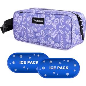Saugnlbs Piccola borsa frigo Mini-borsa frigo, borsa termica con accumulatori di freddo, borsa termica per il pranzo con fibbia, borsa per il pranzo congelabile per viaggi/lavoro/scuola/outdoor