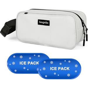Saugnlbs Piccola borsa termica, mini borsa termica con impacchi di ghiaccio, piccola borsa termica per il pranzo con fibbia a maniglia, borsa per il pranzo congelabile per viaggi/lavoro/scuola