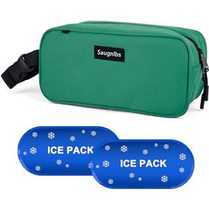 Saugnlbs Piccola borsa termica, mini borsa termica con impacchi di ghiaccio, borsa termica per il pranzo con fibbia a maniglia, borsa per il pranzo congelabile per viaggi/lavoro/scuola/all'aperto