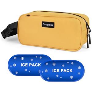Saugnlbs Piccola borsa frigo Mini-borsa frigo, borsa termica con accumulatori di freddo, borsa termica per il pranzo con fibbia, borsa per il pranzo congelabile per viaggi/lavoro/scuola/outdoor