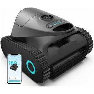 BRINBO C1 Robot Piscina Pareti e Fondo, Linea d'acqua,Negro Tinta