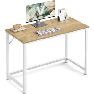 VASAGLE Scrivania per Computer, Postazione Lavoro, 50 x 100 x 76 cm, Scrivania da Ufficio, Studio Camera da Letto Soggiorno, Rovere Naturale e Bianco Perla LWD041W70V1