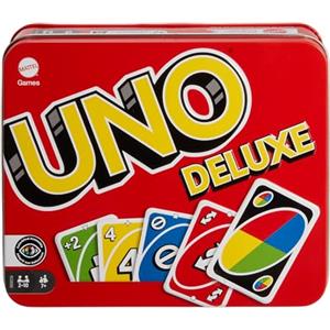 Mattel Games UNO Deluxe Gioco di Carte per 2-10 giocatori, 7+ anni