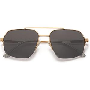 SOJOS Occhiali da sole rettangolari Double Bridge SJ1191, gold, 58mm