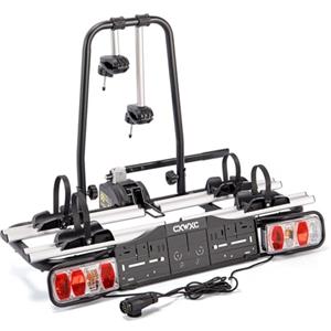 CXWXC Portabici da traino - Portabici per auto per biciclette elettriche e ruote standard, può ospitare 2 biciclette, fusibile a sgancio rapido, sistema di illuminazione a 13/7 pin, universale ed