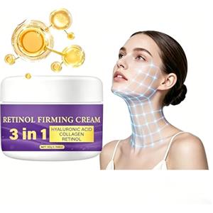 MQUGEE Crema Viso al Retinolo, Crema Idratante Viso con Retinolo e Acido Ialuronico, Effetto Lifting e Idratazione, Riduce Rughe e Linee Sottili, Combatte Macchie Scure e Pelle Secca, 50g