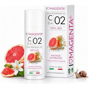 I LOVE MAGENTA Crema Viso Antirughe Bava di Lumaca 98% 50ml e Acido Ialuronico Puro con Vitamina C, E - Contorno Occhi con Niacinamide Antiage e Antimacchia