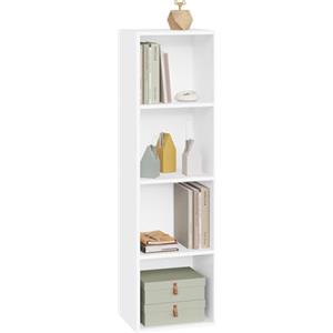 WOLTU Libreria Verticale a 4 Ripiani, Scaffale Portaoggetti Porta Libri