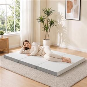 HOMCOM Materasso Pieghevole Triplo 120x195 cm, 10 cm Spessore Portatile