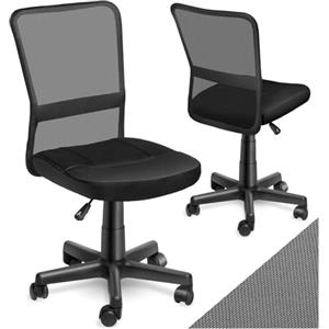 tectake SEDIA UFFICIO SEDIA GIREVOLE STOFFA RETE - disponibile in diversi colori - (Nero | no. 401793)