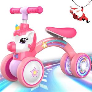 Dromlag Bicicletta senza Pedali per Bambini 1-2 Anni, Bilanciere con Unicorno