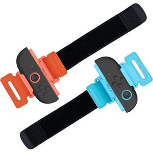 Mcbazel Switch 2 Joycon Cinturino Regolabile per il Polso, Cinturino per il Polso Staccabile per Controller Just Dance Accessori per Controller NS Switch 2 Joycon - Arancione&Blu