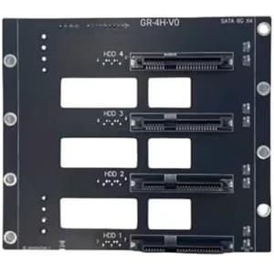 Knoruley SSD HDD 6Gbps Backplane per Hard Disk Drive, Scheda di Espansione del Server di Archiviazione Nas con Adattatore A 4 Dischi 2 X 4D