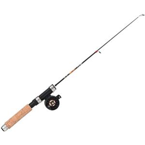 Minhe Canna da pesca sul ghiaccio e mulinello per canna corta telescopica portatile in fibra di vetro EVA manico per inverno all'aperto trota pesce persico Walleye attrezzatura da pesca 60-65 cm (B65TC