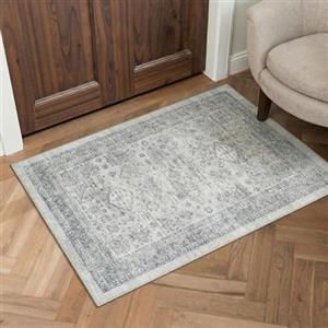 BEIMO Tappeto Salotto Pelo Corto Vintage, Tappeto Camera Da Letto, Tappeti Cucina Antiscivolo Lavabile, Tappeti Persiano per Ingresso, Soggiorno, Sala, Grigio Chiaro, 60x90cm