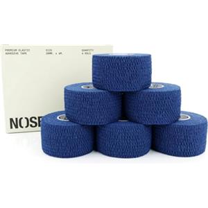 NS NOSECOND 6 Pack Tape Premium Realizzato in Cotone Elastico Adesivo 38 milimetri x 6 Metri (Blu)
