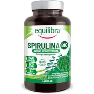 Equilibra Integratori Alimentari, Spirulina Bio, Integratore in Compresse con Spirulina da agricoltura biologica, Azione Ricostituente e di Sostegno, 1g di Spirulina Bio per Dose, Vegan, 240 Compresse