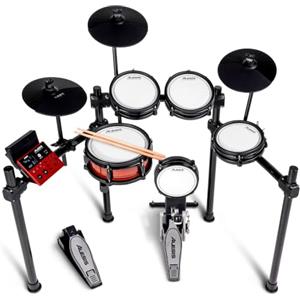 Alesis Nitro Pro Batteria Elettronica | Rullante 10 e Tom 8 Dual-Zone, Piatti 10, 500+ Suoni BFD, Bluetooth, Drumeo, USB MIDI, Compatible con Doppio Pedale