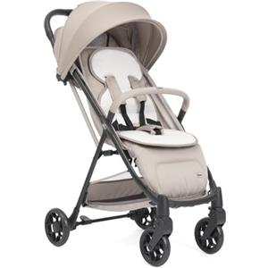 Chicco Passeggino Taormina, 0+ Mesi - 22 Kg, Passeggino Leggero con Chiusura Smart e Compatta, Capotte Estensibile con Trattamenti UV50+ e Antipioggia, Schienale Regolabile, Poggiagambe, Beige