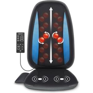 Comfier Shiatsu Massaggiatore Schiena con Calore - Cuscino Sedile Massaggiante con Impastamento Tessuto Profondi, Massaggiatore Elettrico per corpo a Casa o da Ufficio